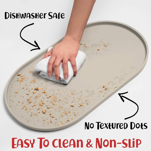 DogBuddy Dog Food Mat - Waterproof Dog Bowl Mat, Silicone Dog Mat for Food and Water, Pet Food Mat with Edges, Nonslip Dog Feeding Mat, Dog Food M...