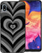 Compatible with Samsung Galaxy A10e Black Cute Heart Tunnel Center Love Pattern Shockproof Protective Anti-Slip Thin Slim Soft Black Phone Case Co...