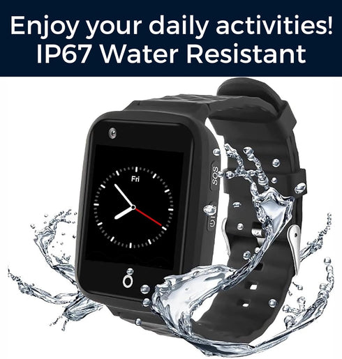 SOS Smartwatch for Seniors - Fall Alert, Medical Monitoring, Life Alert Emergency Panic Button, Assistive Speaker & Phone Medical Alert System, Bu...