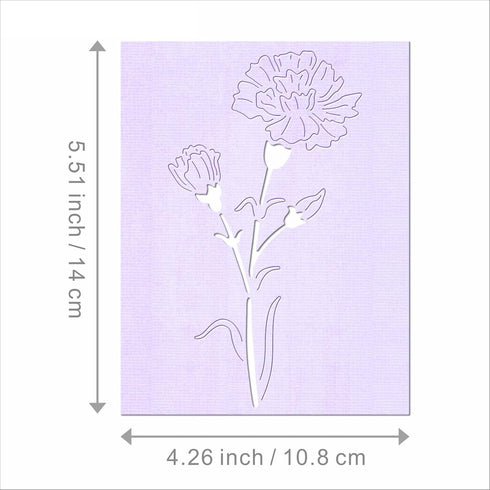 Patchwork Carnation Flowers Die Cuts for Card Making, Paper Embossing Metal Cutting Dies Kit Templates, Storage Pockets Supplies, Photo Frame Albu...