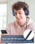 Wired Headphones with Microphone, K16 On-Ear Headphones for Kids with 3.5MM Jack, Foldable Stereo Bass Headphones for Teens School Amazon Kindle, ...