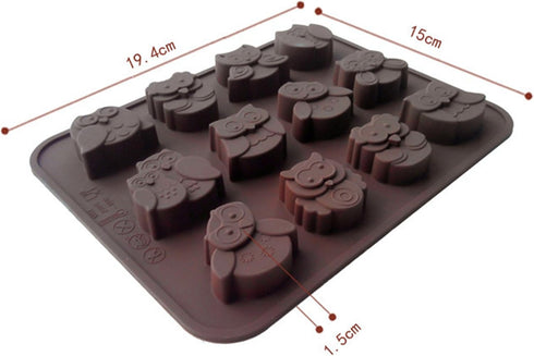 Halloween Night Owl Silicone Baking Molds Bakeware for Halloween Theme Chocolate, Muffin Cups, Ice Cube, Soap, Wafer, Cake, Bread, Tart, Pie, Flan...