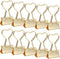 10pcs Heart Shape Binder Clips Gold Metal Binder Clips with Heart Shaped Handle Cute Paper Clamps Paperclips Bookmarks Invoice Bill Clip for Offic...