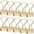 10pcs Heart Shape Binder Clips Gold Metal Binder Clips with Heart Shaped Handle Cute Paper Clamps Paperclips Bookmarks Invoice Bill Clip for Offic...