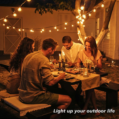 25-Pack G40 LED Replacement Light Bulbs, E12 Screw Base Shatterproof Globe Bulbs for Outdoor String Lights, 0.6Watt Equvalent to 5 Watt Incandesce...