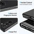Cases for Samsung Galaxy Z Fold 6 5G Leather Case Clear View Makeup Mirror Flip Cover, Galaxy Z Fold 6 5G Phone Case with Kickstand Shockproof Pro...