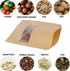 SHEUTSAN 500 Pack Kraft Bags with Window, 3.5 x 5.5 Inches Stand Up Storage Pouches Ziplock Sealing Packaging Paper Bag Resealable Sample Bags for...