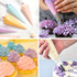 30-Piece Set Plant Twist Ties for Icing Bag and Silicone Decoration Bag - Cake Decorating Supplies for Cookies and Pastry (10 Light Purple, 10 Blu...
