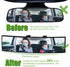 WSSROGY Car Rearview Mirror HD Glass 12 Inch Anti Glare Clip On Panoramic Wide Angle Car Interior Rear View Mirror Universal for Cars SUVs Trucks ...