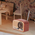 Miniature Vintage Style Radio Figurine Retro Mini Radio Model Tiny Old-Fashion Simulation Radio Toys for Dollhouse Accessories - Brown...