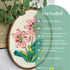 FONNUY Ribbon Embroidery 3D Flowers Pattern Design Kit Embroidery DIY Handwork Set Oval Home Decoration (Pink Crabapple)......
