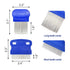 4 Different Kinds of Flea Combs, Stainless Steel Round Teeth Dog Cat Lice Combs, Durable Fine Tooth Pet Tear Stain Remover Tool (Blue)...