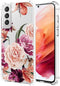 Case for Galaxy S21 FE 5G, Samsung S21 FE 5G Case for Girls Women, Clear Floral Soft Flexible TPU Slim Phone Protective Case Cover for Samsung Gal...