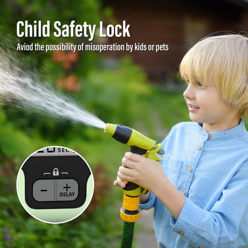 SOYUS Sprinkler Timer, Programmable Water Timer Outdoor Garden Hose Timer with Rain Delay/Manual/Automatic Watering System, Waterproof Digital Irr...