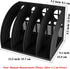SAYEEC Sturdy Magazine Holder 4 Compartments Plastic Desktop File Organizer File Dividers Office Organizer Storage Document Magaizne Rack Display ...