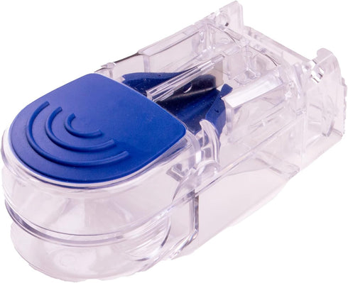 Apex Ultra Pill Cutter, Professional Medical Pill Splitter with Retracting Blade Guard, for Precise Cutting Small or Large Tablets, Vitamins, Blue...