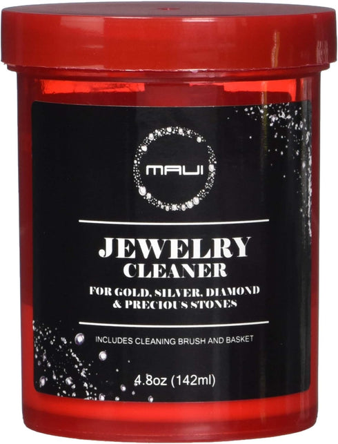 Maui Liquid Jewelry Cleaner Solution for Gold, Silver, Diamond. Safety Solution Comes with a Basket and Brushes for Extra Cleaning. NOT Guaranteed...