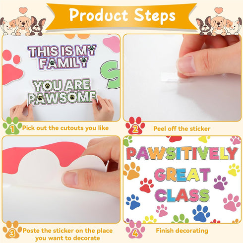 Paw Prints Bulletin Board Classroom Decorations Dog Paw Print Bulletin Board Supplies Pawsitively Great Class Bulletin Board Set Mini Paw Print Cu...