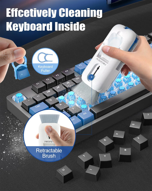 Keyboard Cleaner, 12-in-1 Phone Cleaning kit, Electronics Cleaning Brush Tool for Computer, PC Monitor,TV Camera Lens with 3ml Spray Cleaning Bott...