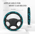 Butterfly Turquoise Green Steering Wheel Cover for Women Men Girls Car Accessories Decor Anti-Slip Neoprene Auto Steering Wheel Covers Protector U...