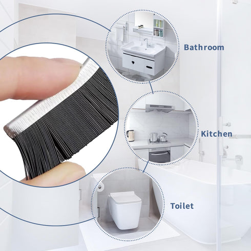 4 Pcs Cleaning Tool Set, Crevice Cleaning Brush, Hard Bristle Crevice Cleaning Brush, Household Use Multifunctional Gap Cleaning Brush with Built-...