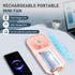 FADACHY Portable Handheld Fan Outdoor Power Bank Mini Fan 3000mAh USB Phone Holder, Handheld Pink Lovely Rechargeable...