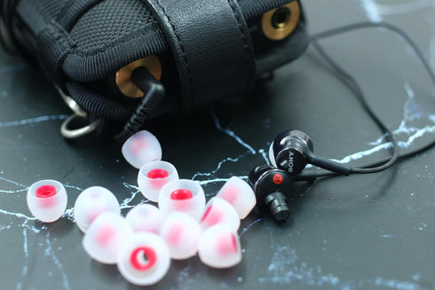 X-DF Simple Soft Silicone Earbuds Replacement Tips Fit Compatible with in-Ear Headphones (Inner Hole from 3.8mm - 4.2mm Earphones), Simple Ear Tip...