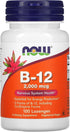 NOW Supplements, B-12 2,000 mcg, Energy Production*, Nervous System Health*, 100 Lozenges...