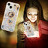 Glitter Case with Ring Holder Compatible with iPhone 15 Glitter Case Clear Ring Holder Kickstand Soft TPU Bling Girly Women Cute Liquid Holiday Ca...