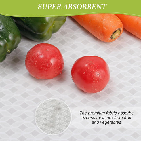 Cooyes Refrigerator Liners 12" x 24", Super Absorbent Strong Grip Fridge Liners Washable, Refrigerator Shelf Liner for Kitchen Cabinets, Non-Adhes...