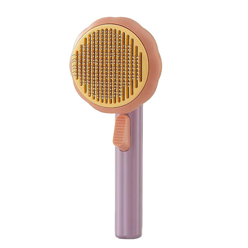 Self-Cleaning Pet Grooming Brush with Auto-Hair Removal - Shedding Management For Cats, Dogs & Rabbits...