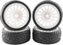 4PCS 12mm Hub Wheels Tires Set 1:10 1:12 1:16 Off Road RC Cars Rubber Tires Set for HSP 94122 94123 94103 3850 3851 FW06 RC Cars(White)...
