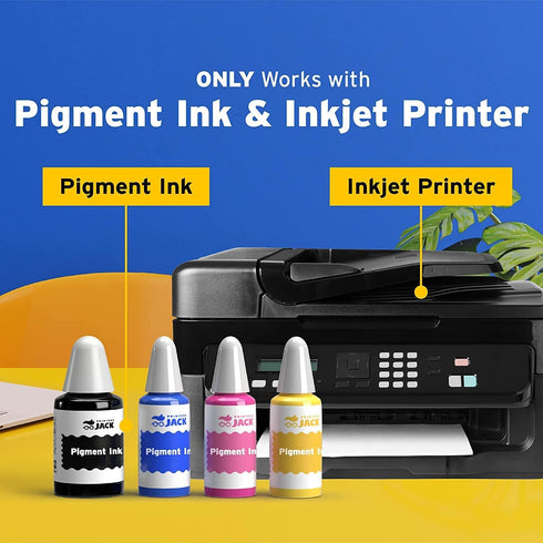 Printers Jack Iron-On Heat Transfer Paper for Dark Fabric 20 Pack 8.5"x11" T-Shirt Transfer Paper for Inkjet Printer Wash Durable, Long Lasting Tr...