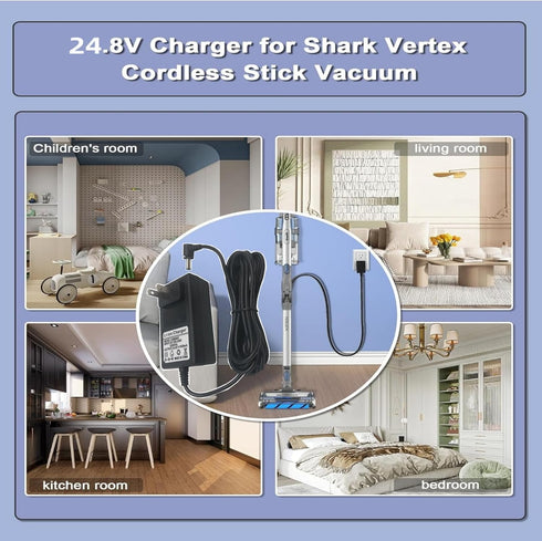 24.8V Charger Compatible with Shark Rocket Pro Cordless Vacuum Cleaner DK33-248080H-UPet Pro IX140 QZ162H IZ140 IX141 IZ142 UZ145 IZ162H WZ140 XBC...