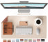 RENMTURE Double-Sided Two-Tone Faux Leather Desk mat Desktop Organization and Accessories Home and Office Large Mouse pad Game and Work (Beige/Bro...