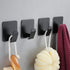 Taozun Adhesive Hooks 8 Packs, Black Wall Hooks for Hanging Coat/Towel Hooks Stainless Steel Waterproof Robe Hooks for Bathroom Bedroom Kitchen...