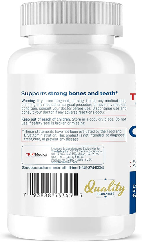 Cal-Mag-Zinc D3 Dietary Supplement (Calcium Magnesium Zinc & Vitamin D3) | Immune, Bones & Teeth Support | Non-GMO | Vegan | Gluten Free | Dairy F...