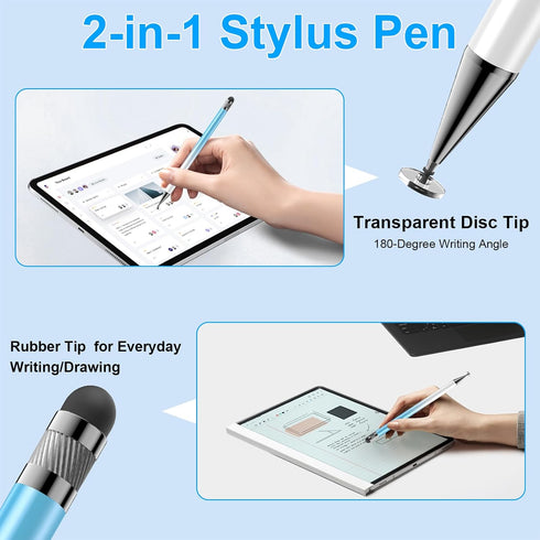 Bopomofo Stylus (5 Pcs),2-in-1 Stylus Pen for Touchscreen, High Precision and Sensitivity, Suitable for iPhone/ipad/Android Tablets, Compatible wi...