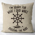 FujLoy,I'm Sorry for What I Said While Docking The Boat Flax Throw Pillow Cover,18 x 18 Inch Decorative Cotton Linen Cushion Cover for Sofa Couch ...