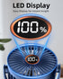 3.5" Rechargeable Clip On Fan, Small Portable Clip Fan With Strong Clamp Grip, 360° Rotation, 3-Speed & LED Display, Quiet Operating Desk Fan Idea...