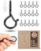 Brightech String Light Screw Hooks - Ceiling Hooks for Hanging Solar, Plug-in Lights, Outdoor String Lights - Q Hooks with Safety Buckle Design fo...
