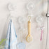 LUXEAR Suction Hooks, 2 Pack Razor Hooks Removable & Reusable Suction Shower Hook Waterproof Powerful Vacuum Suction Hanger for Towel Bathrobe Loo...