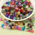 Glass Beads for Jewelry Making, 12 Pcs 8mm 10mm Wine Red Glass Popcorn Crystal Snowflake Ice Cracking Scattered Beads DIY Handmade Jewelry Bracele...