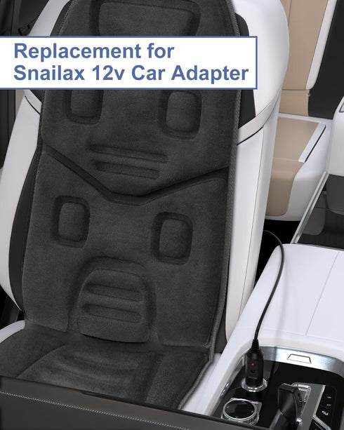 Replacement for Snailax Car Adapter, 12v Car Adapter Compatible for All Snailax Back Massage Chair Cigarette Lighter Car Charger Adapter, for Car ...