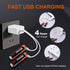 3.7V 3200mAh USB Rechargeable Lithium lon Battery for Flashlights, Headlamps, Bike Lights, Bluetooth Speaker Etc(2 Pack)......