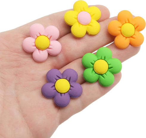 28 Pieces Pack, Flowers Shoes Charms Decorations Different No-Repeat Accessories Wristband Bracelet Girls Boys Teens Kids Birthday Party Favor Gif...