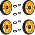 MroMax 4Pcs 4.72 Inch Stroller Wheel, 120mm x 25mm Single Wheel, for 19mm Circular Pipes, Plastic Wheel Replacement for Stroller and Pet Stroller ...