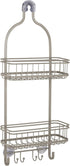 Zenna Home Shower Caddy Hanging Bathroom Organizer, Steel Shower Rack with 2 Shelves, Rust-Resistant Over Shower Head Caddy Storage System, Satin ...