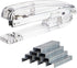 Transparent Desk Acrylic Stapler for Office - Silver Color...
