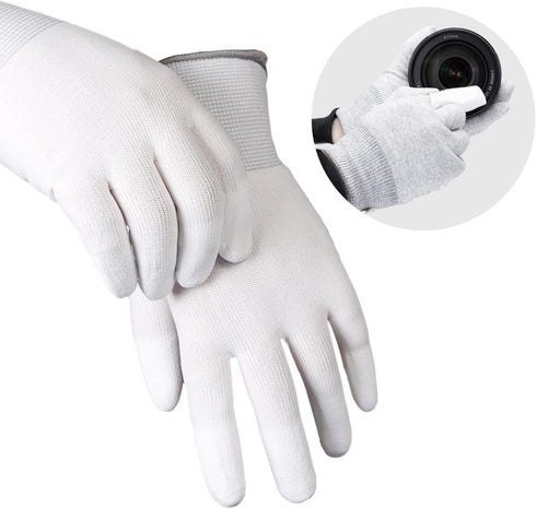VSGO DDG-1 Camera Cleaning Gloves Professional Anti-Static Cleaning Gloves White Compatible for Camera, Sensor Cleaning,or Other Precision Instrum...